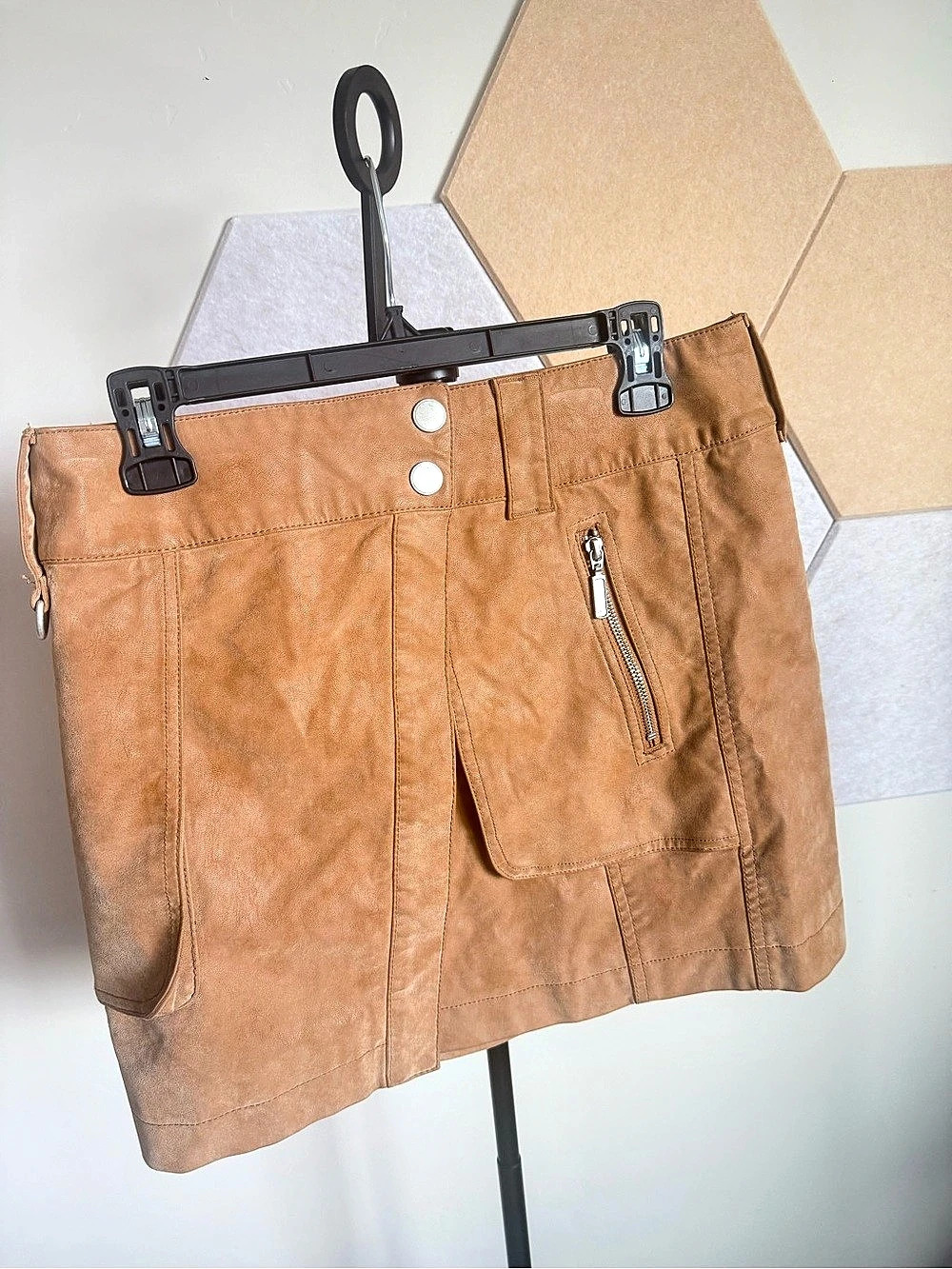 Free People Mini Utility Skirt in Brown Size 6